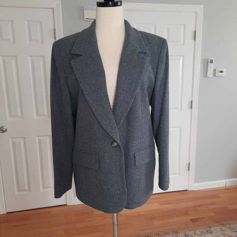 Pendleton Gray Wool Blazer - image 1